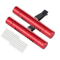 Solid metal car air vent clip air freshener with odourless incense sticks in one of five colour options.