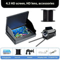 Underwater fish finder HD camera with 4.3-inch screen, showing a video feed of fish and aquatic plants.