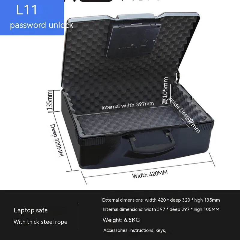 Portable mechanical combination lock safe box constructed from youjingang steel