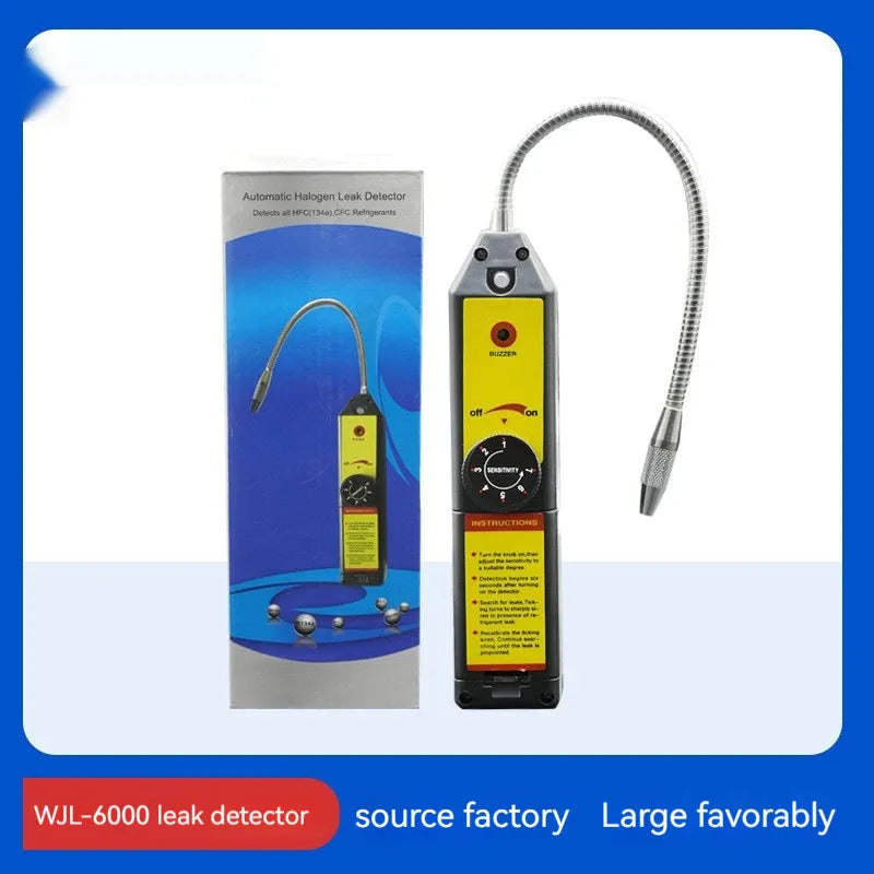 WJL-6000 halogen refrigerant leak detector with 20cm flexible probe for car air conditioning diagnostics