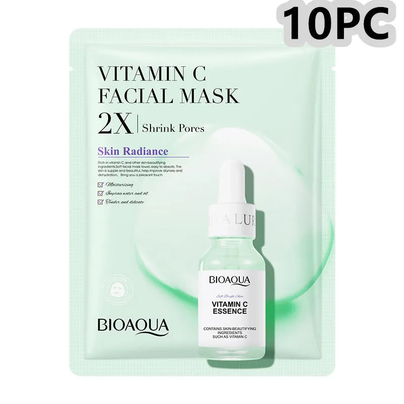 Collagen and hyaluronic acid face sheet mask set with 30g gel formula