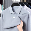 Men's loose fit pure cotton polo shirt with lapel collar in multiple colours.