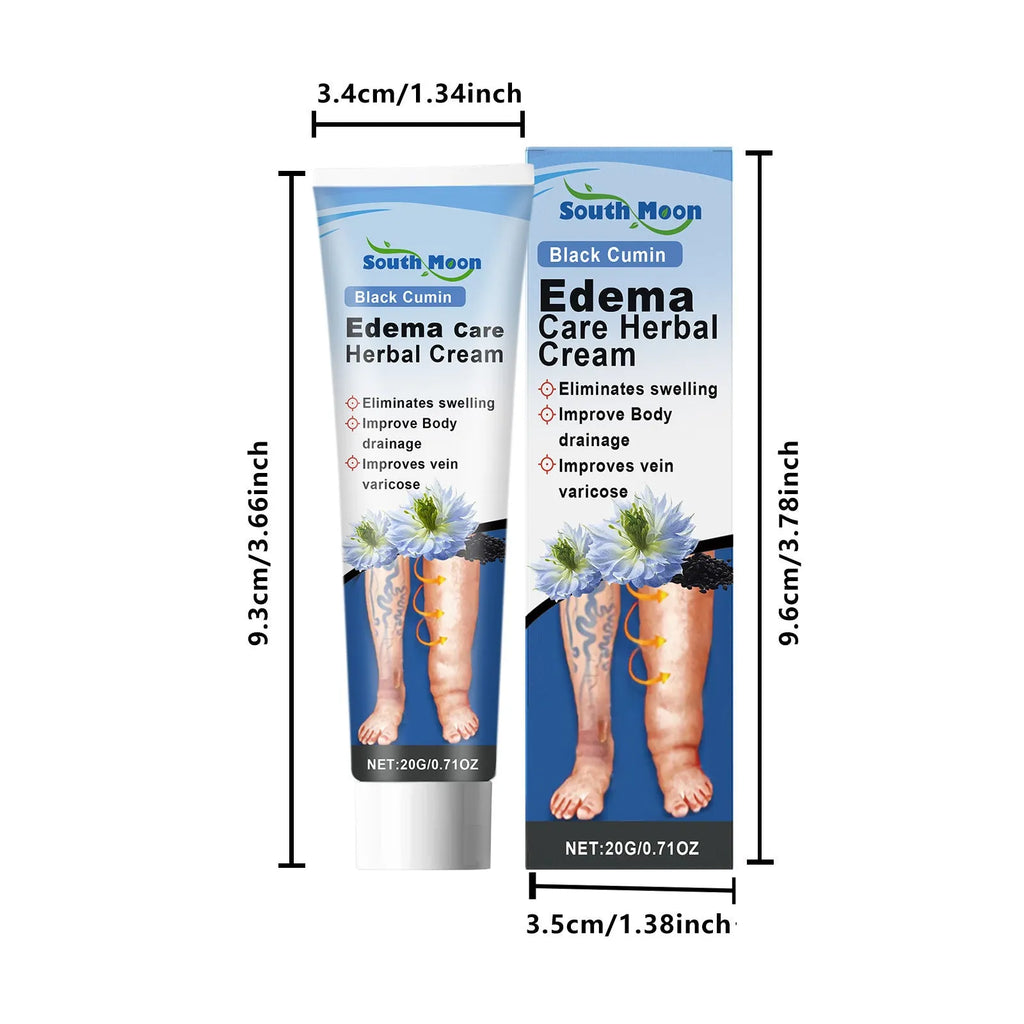 20g tube of herbal leg care cream with black grass seeds and horse chestnut ingredients