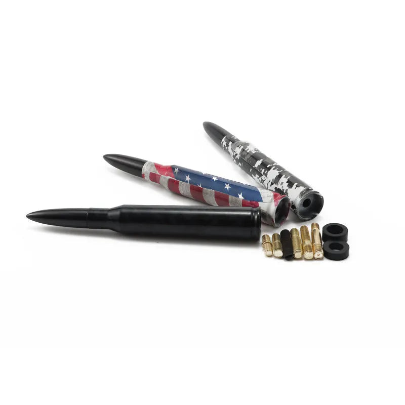 14cm car antenna in camouflage green, American flag or colour black designs for vehicle modification