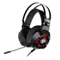 Black FANTECH HG11 USB gaming headset with RGB lights on ear cups and a 2.1m cable with remote control.