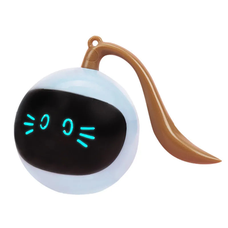 Cat toy electric toy ball in cloudy blue plastic self-moving interactive pet toy