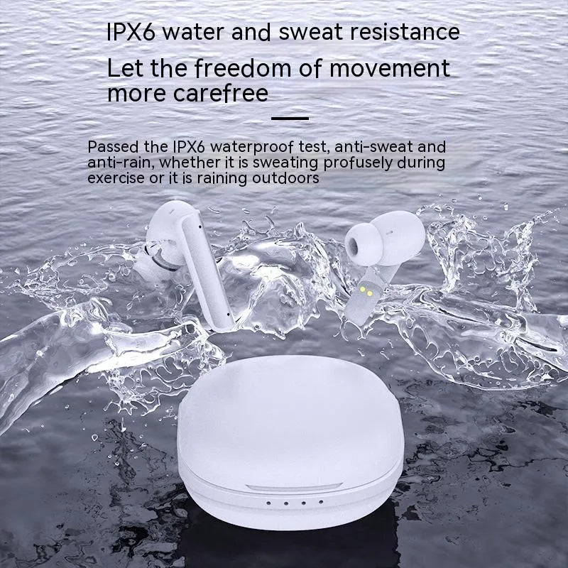 Wireless Bluetooth earphone in-ear metal P60PRO with charging case, black and milky white options