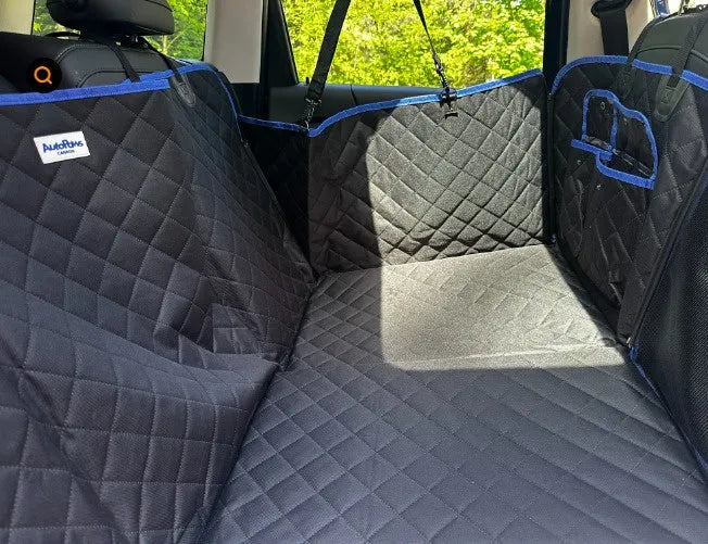 Black waterproof polyester car pet mat for dogs, 132 x 160cm, vehicle-mounted and load-bearing