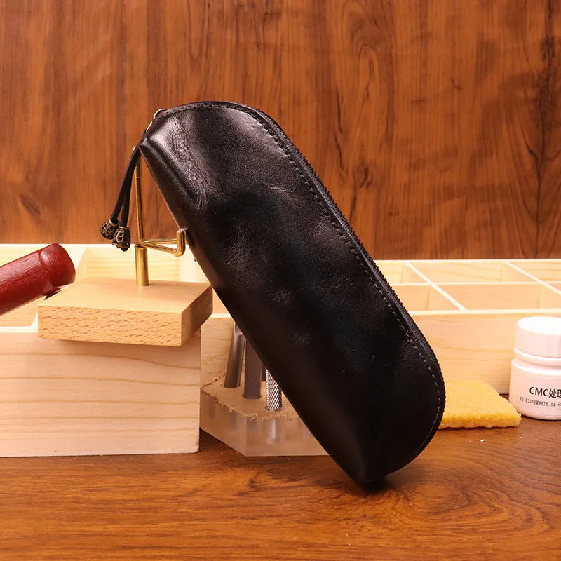 First layer cowhide leather glasses buggy bag in black, burgundy, brown, and light brown