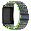 Nylon woven sports bracelet strap in obsidian black for Whoop 4.0 and 5.0, 22mm width with Velcro closure