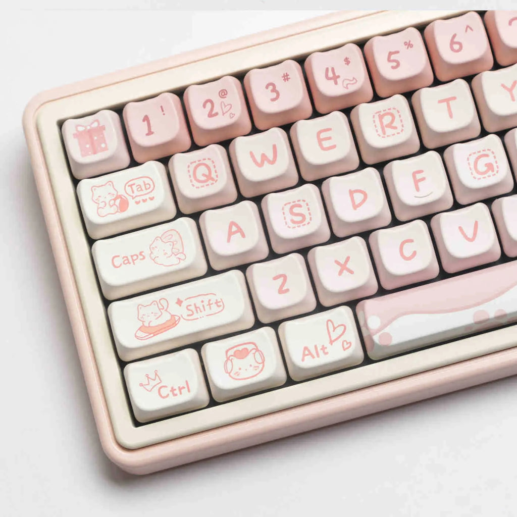Full set of PBT dye-sublimated keycaps for mechanical keyboards with over 98 keys