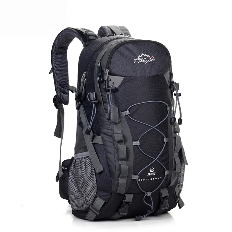 Green leisure sports backpack with 20-35L capacity for outdoor activities