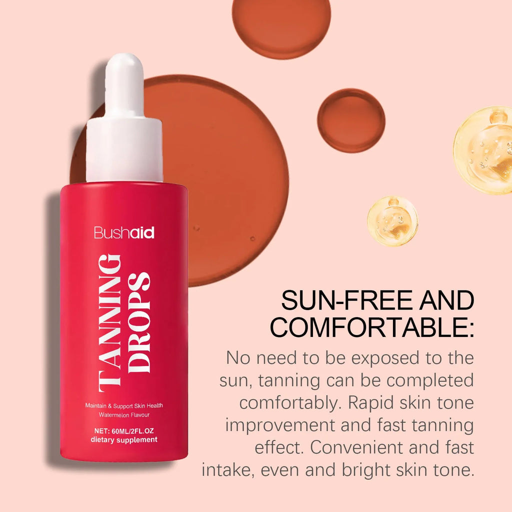 60ml bottle of Sun-free Natural Beauty Black Drops with droplet applicator for skin tone treatment