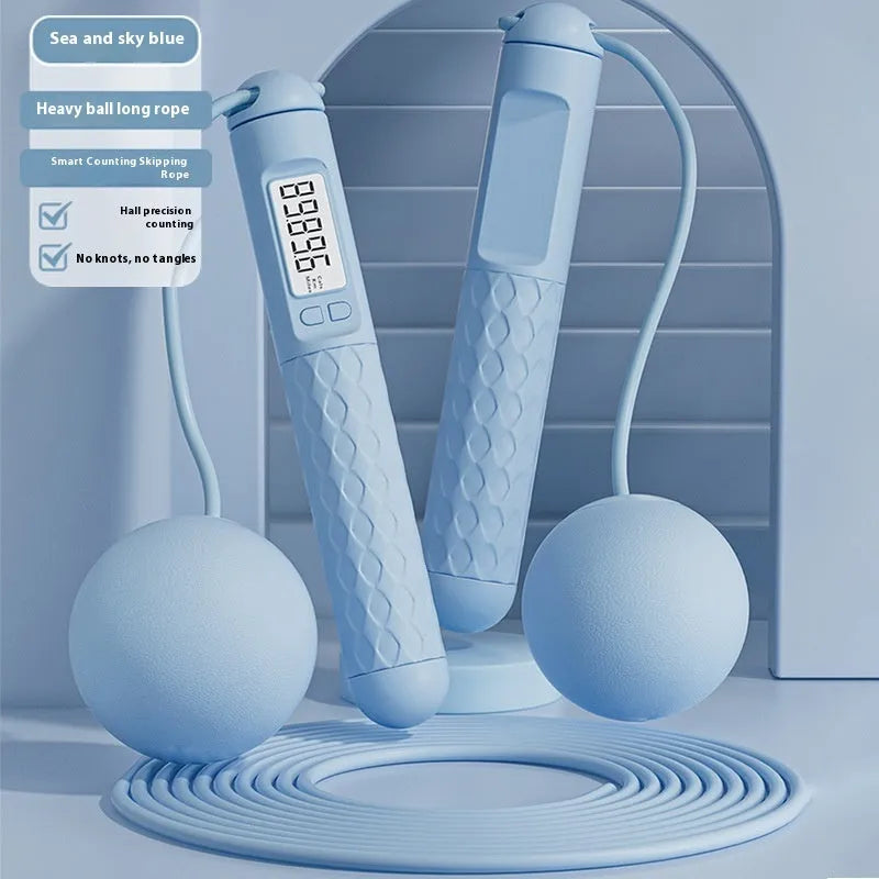 Fitness skipping rope with bearings for fat reduction training in various colour options