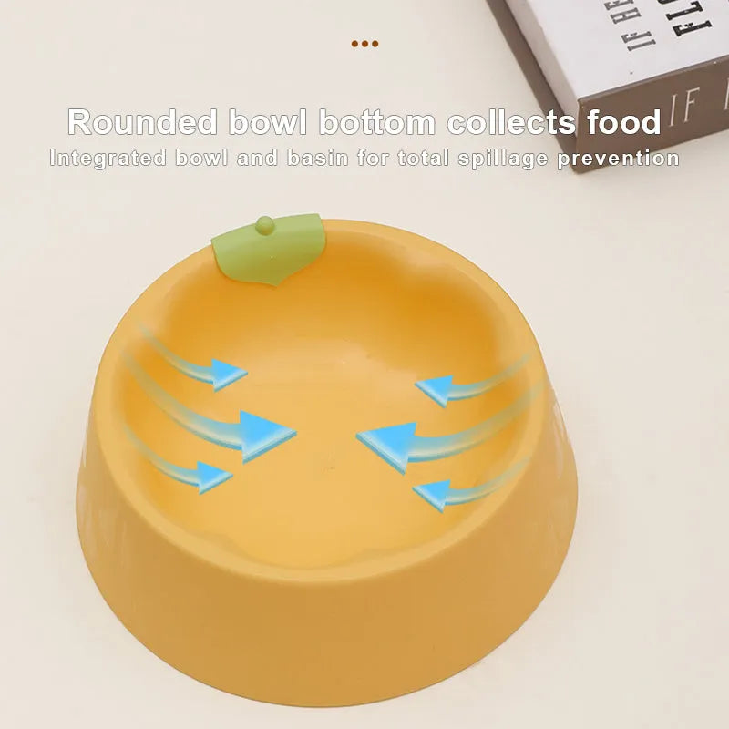 Green plastic flower-shaped double pet bowl for dog and cat food and water.