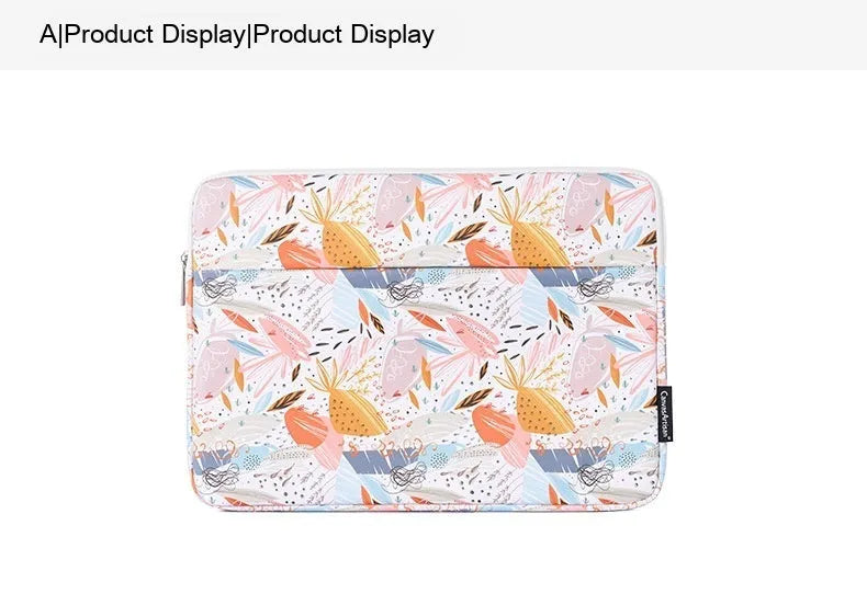 White waterproof PU leather laptop inner bag for 11 to 15 inch computers.
