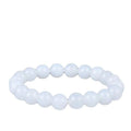 Hotan white jade goat fat 10mm round bead bracelet unisex national style