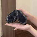 Wheat rhinestone grip shark clip hair accessory for women, single barrettes hair clip