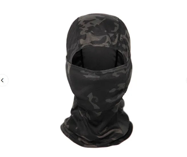 Men's sun protection fishing mask in snow colour, pullover style with full face and neck coverage