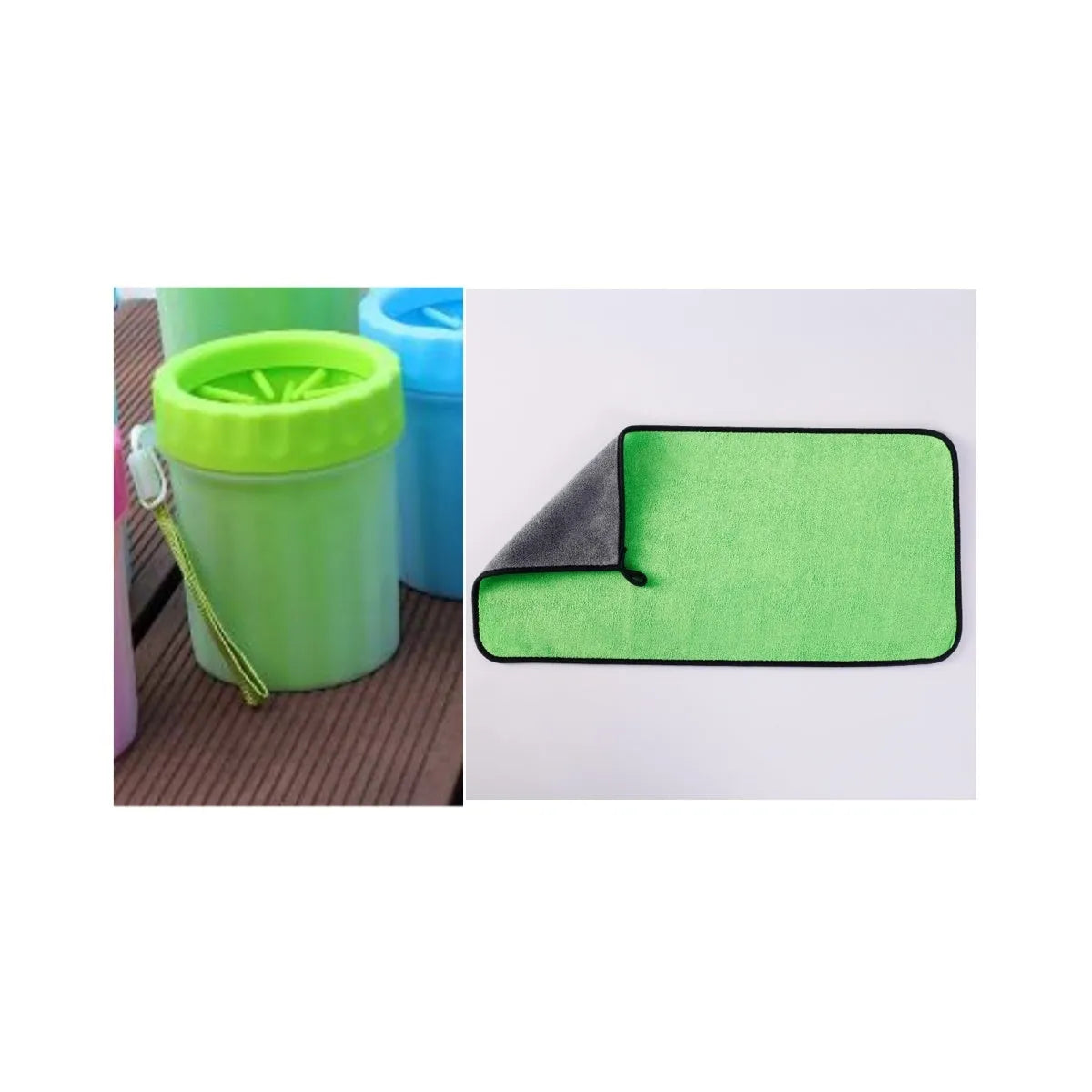 Silicone dog footwash bucket with PP base in blue, pink, or green colours for pet paw cleaning