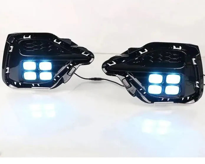 Black ABS daytime driving turn signal fog lamp for MG ZS, 12V, 5500K, one pair