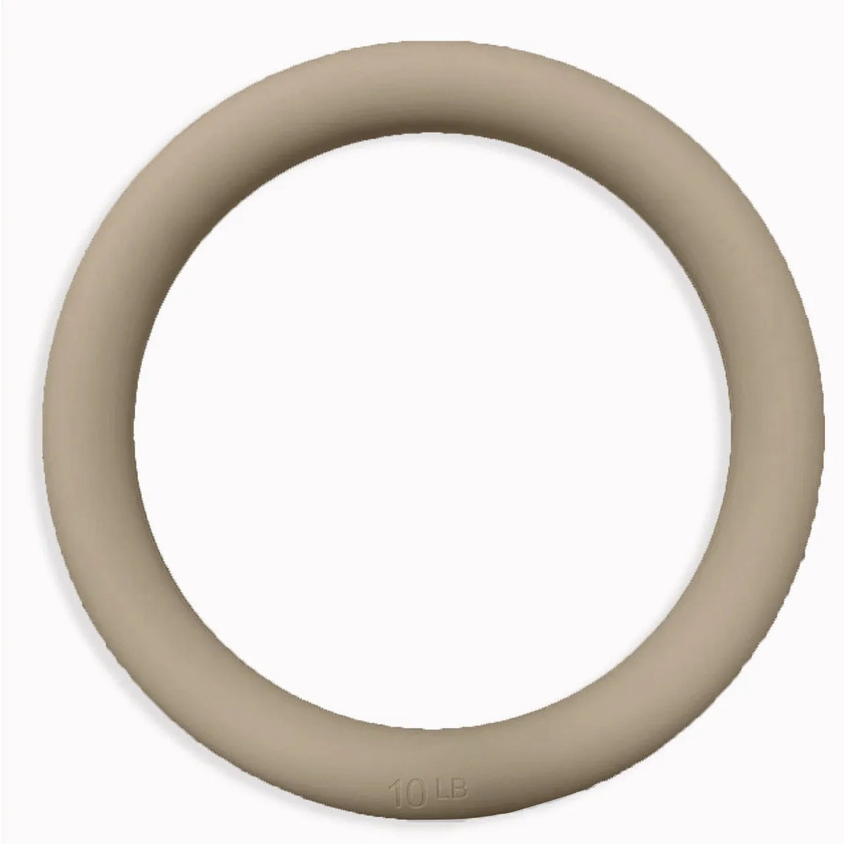 Glossy yoga weight ring in 5 lb or 10 lb silicone iron, available in black, pink, gray green, milk tea, flesh pink, and beige.