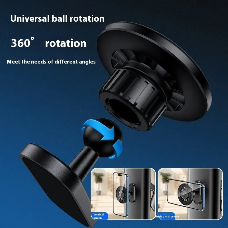 Double-sided magnetic photography bracket showing plastic construction with universal mounting design