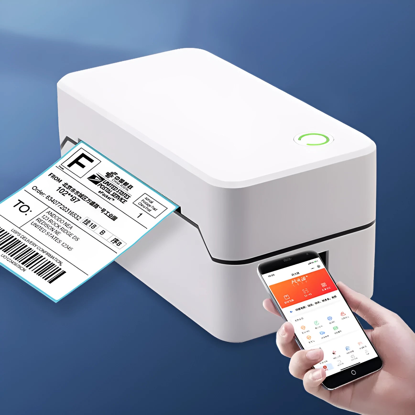 Compact Thermal Express Single Electronic Surface Printer with Bluetooth connectivity.