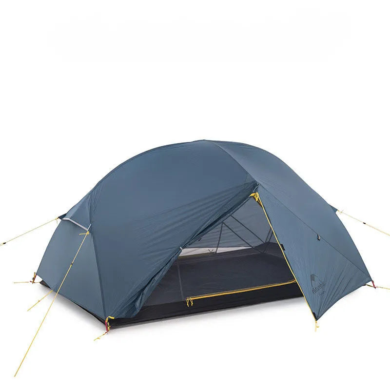 Home Fashion Simple Two-Person Silicone Tent in Phantom Blue with aluminium poles
