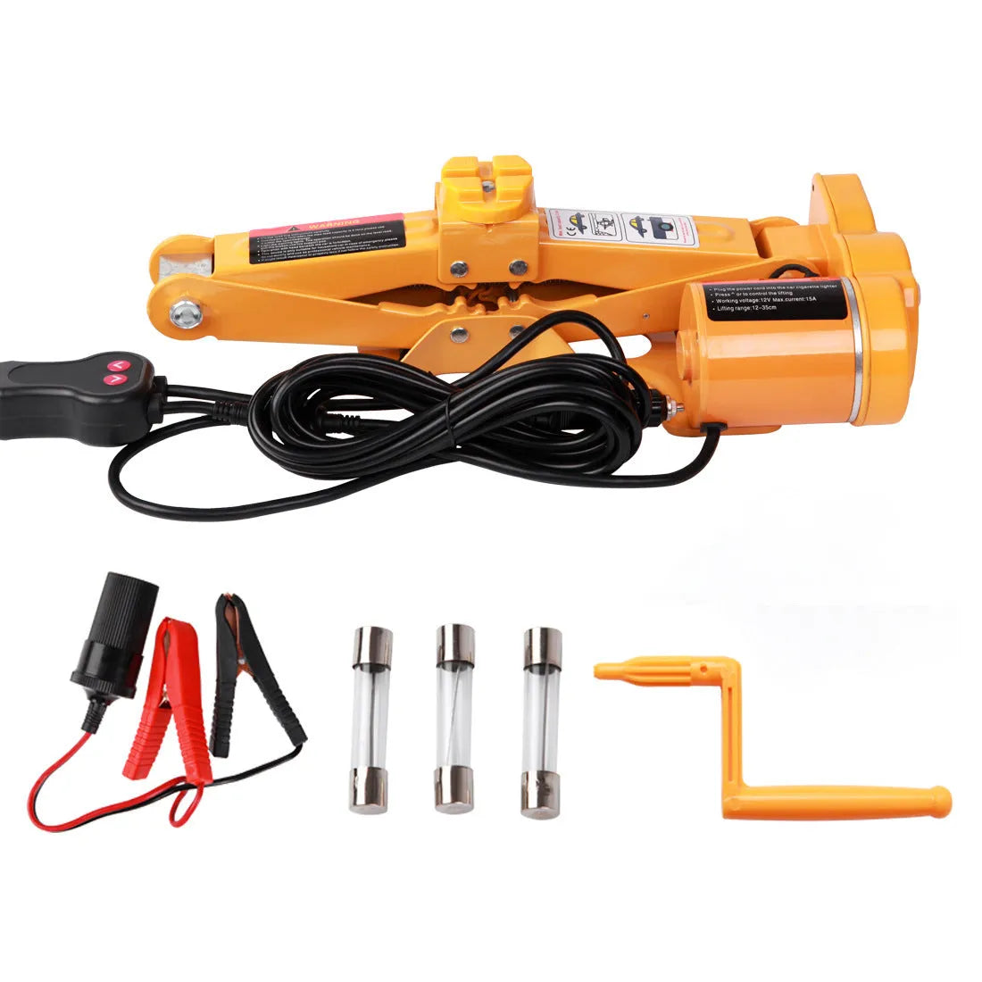 Vehicle-mounted electric hydraulic jack maintenance kit with 2-tonne capacity.
