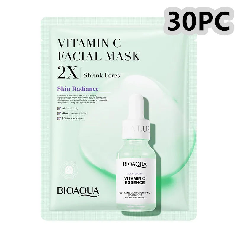 Collagen and hyaluronic acid face sheet mask set with 30g gel formula