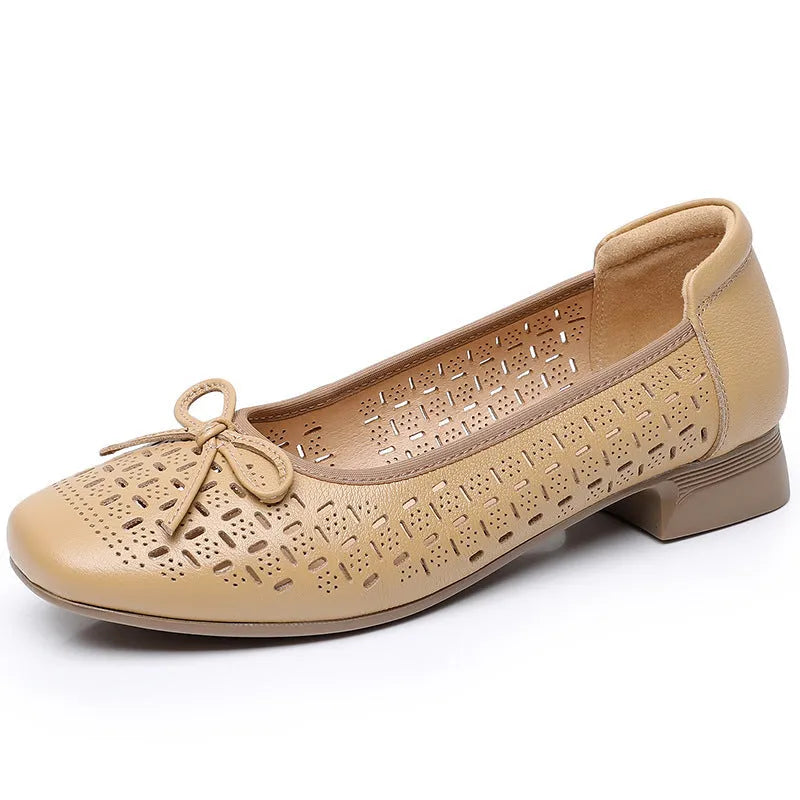 Summer breathable low-cut women's shoes retro style rubber sole artificial PU