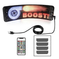 Flexible Bluetooth LED screen for car rear windshield display measuring 49.2 by 110 cm