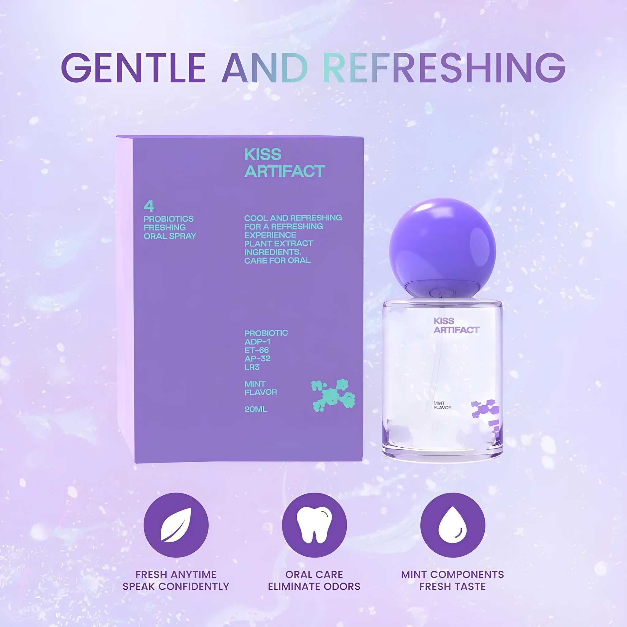 20ml probiotic oral spray bottle for hydration and oral care