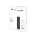 Black wireless RF LED dimmer controller with remote for RGB strip lights 12-24V 8A