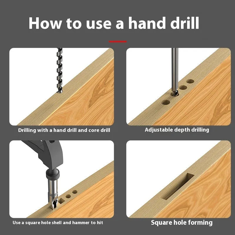 12.7mm square hole drill bit woodworking tool with carbon steel construction
