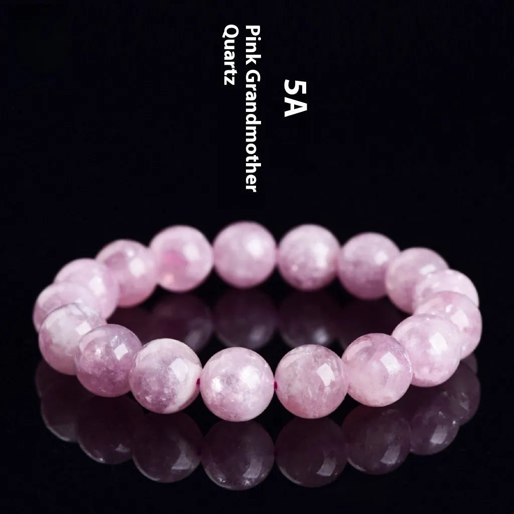 Purple Grandmother Crystal bracelet with geometric beads in unisex Korean style design