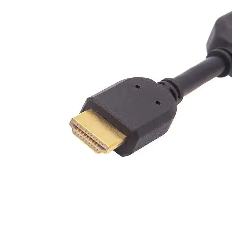 Black 10cm male to female HDMI extension cable with gold plated plug for Chromecast TV stick