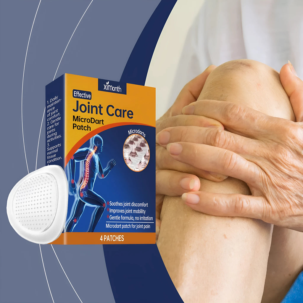 Box of joint nursing adhesive bandages containing 4 patches with moxa, ginger, and bee venom ingredients.