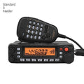 High-power car interphone radio unit with 507 antenna and universal clamp for vehicle dashboard mounting.