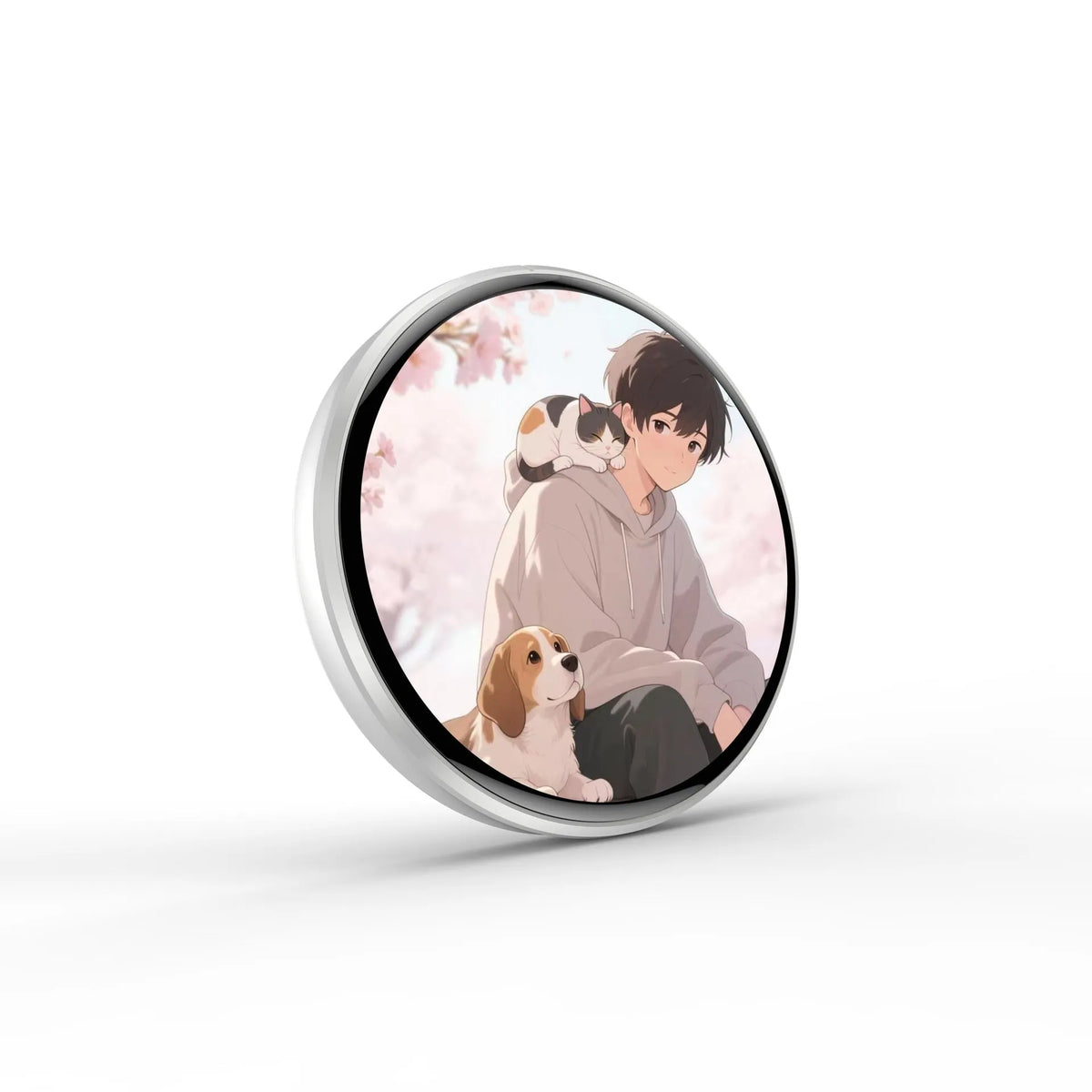 Smart electronic bar carry-on decoration two-dimensional badge in black or white plastic