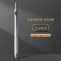 Gravity induction pen with metal shell in Matte Black finish, 0.5mm ballpoint tip, and tilt mechanism for colour change