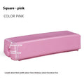 Fitness protective mat for barbell bench press and hip thrust training in square pink colour