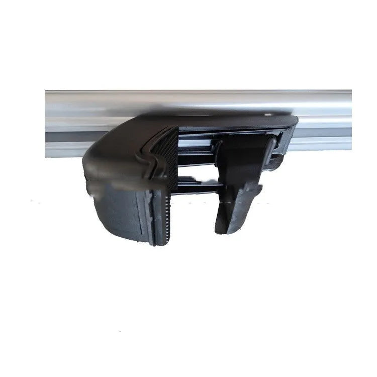 Alloy roof rack crossbar kit for a General Motors SUV, shown adjusted to length.