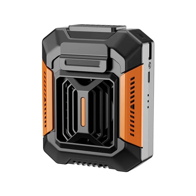 USB charging outdoor portable handheld fan with brushless motor, 3 speeds, no-blade design, and lighting function