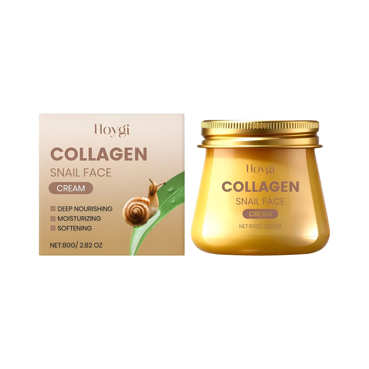 Collagen Snail Face Cream 80g jar with collagen, snail secretion filtrate and nicotinamide