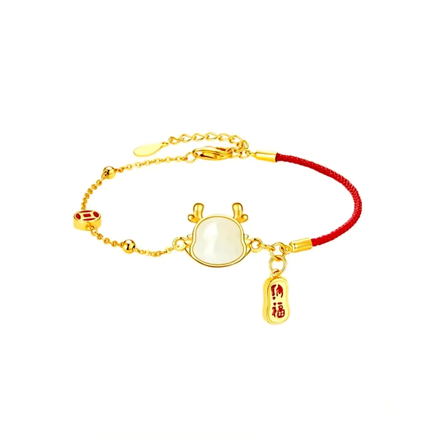 SL173Nafon women's silver dragon zodiac bracelet with electroplated finish and New Chinese style design