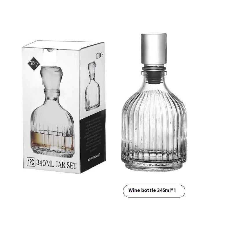 Modern simplicity clear glass whiskey cup with diamond pattern on a table, single piece