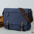 High density canvas retro travel bag in solid khaki colour with visible sewing thread detailing
