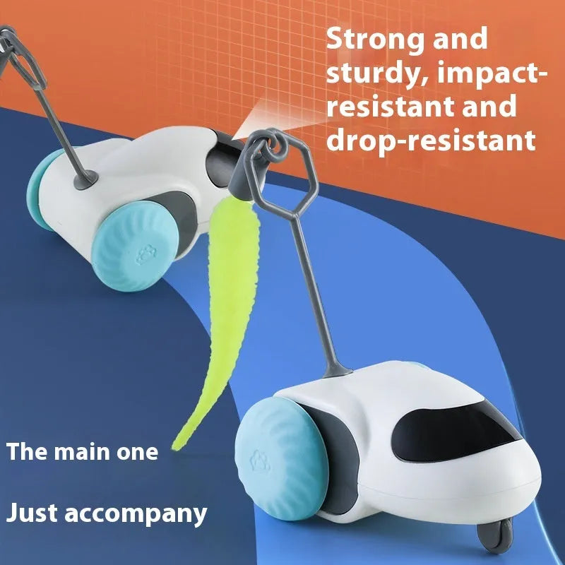 Smart gravity sensor cat running car electric toy in light grey blue colour